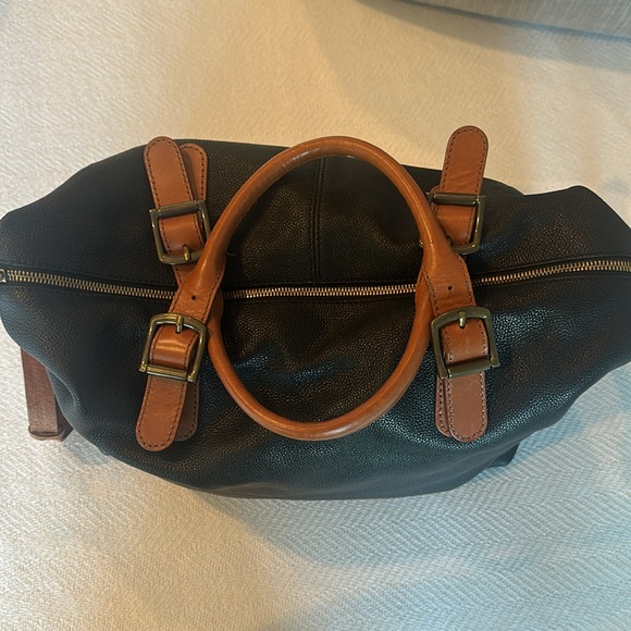 Mark & Graham Black and Brown Leather Women's Tote Bag - Picture 6 of 10